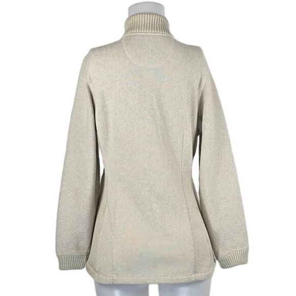 Duluth Trading Co Active Wear Heathered Tan Sweater Pockets Women's M - Picture 4 of 5